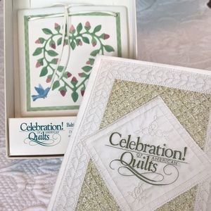 Heart Wreath ceramic quilt ornament